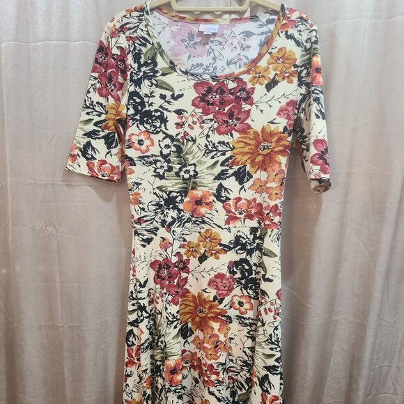 Lularoe Fall Ana Floral Dress NWOT size L - Picture 2 of 5